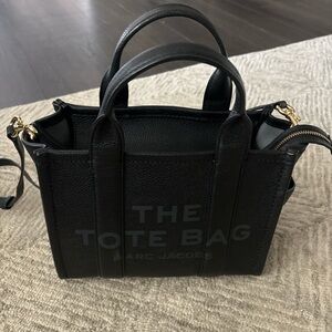 Marc Jacobs Black Leather Tote Bag